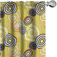 Abakuhaus Geometrische Gordijnen – 2x75x225 cm – Mikrofaser – Mosterd