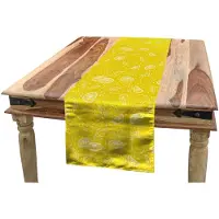 Abakuhaus – Tafelloper 40x180 cm – geel-witte citroenen, wasbaar