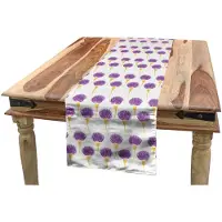 Abakuhaus Distel-tafelloper – 40x180 cm – Polyester – licht oranje/lila
