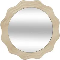 Atmosphera Charlie Golvende Spiegel - Ø55cm - Beige