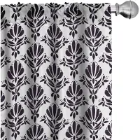 Abakuhaus Antieke Voorhang – 2x75x225 cm – Microfiber, Halfverduisterend, Donkergrijs/Wit