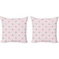Abakuhaus Shabby Flora – Kussenhoes Set 2x50x50 cm – Microvezel Seafoam Wit