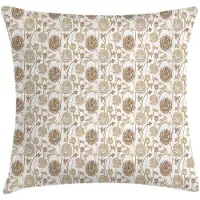 Abakuhaus Kussenbezug 45x45 cm – Dubbelzijdig bedrukt, Lichtbruin-wit