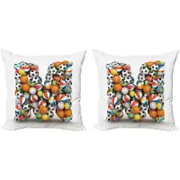 Abakuhaus Kussenhoes – Set M 2x40x40 cm – Dubbelzijdig bedrukt – Rits – Multicolor