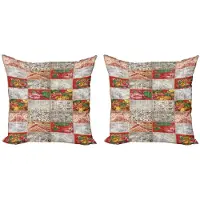 Abakuhaus Kussenhoes 45x45 cm – Dubbelzijdig bedrukt – microvezel taupe/multicolor
