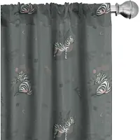 Abakuhaus – Zebra Safari Gordijnen – 2x75x175 cm, microvezel, halfdonker