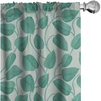 Abakuhaus – 2-delige set voorhangen – microvezel – Seafoam groen 75×175 cm