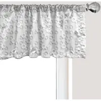 Abakuhaus Geometrische cirkel raamvalance, gordijnvalance voor keuken en slaapkamer met tunnelzoom, 137 cm x 45 cm, grijs