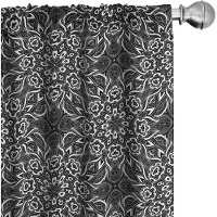 Abakuhaus Gordijnen zwart-wit – 2-delige set 75x225 cm, microvezel