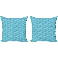Abakuhaus Kustkussenhoes Set – 2x50x50 cm – Dubbelzijdig bedrukt – Rits – Maritiem