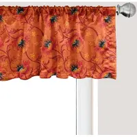 Abakuhaus Oranje Raamvalletje, Gordijnvalletje voor Keuken en Slaapkamer met Tunnelzoom, 137 cm x 30 cm, Verbrand Oranje Geel