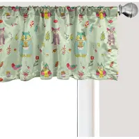 Abakuhaus Kleuterraamvalletje, Gordijnvalletje voor Keuken en Slaapkamer met Tunnelzoom, 137 cm x 45 cm, Pastelgroen en Meerkleurig
