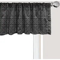 Abakuhaus Abstracte raamvalance, gordijnvalance voor keuken en slaapkamer met tunnelzoom, 137 cm x 30 cm, colagrijs en lichtgrijs
