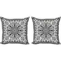 Abakuhaus – Kussenhoes 40x40 – Lace Paisley Zwart/Mehndi – 2-delig