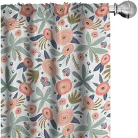 Abakuhaus Botanik Gordijnen – Doodle Bloem – 2x75x245 cm – microvezel