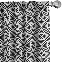Abakuhaus Geometrische Gordijnen – 2x75x245 cm – Mikrofaser – Halfdonker – Zwart-Wit