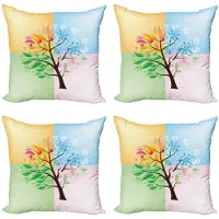Abakuhaus Boom Kussenhoes Set – 4x40x40 cm – Dubbelzijdig bedrukt – Veelkleurig