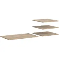 Furnilux Einlegebodenset voor 3-deurs kledingkast - Extra opbergruimte in Sonoma Eiche - 78x1,6x48cm