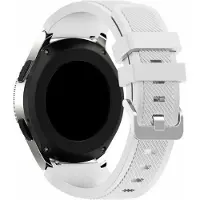 Strap-it Smartwatch bandje - siliconen bandje geschikt voor Huawei Watch GT 2 42mm / GT 3 42mm / GT 3 Pro 43mm - Amazfit GTS 1-2-3-4 - Mini / Bip / GTR 42mm - wit