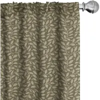 Abakuhaus Bladeren Gordijnen – Antieke blaadjes – 2x75x245 cm – Khaki Lichtbruin