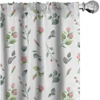 Abakuhaus Bloemen Gordijnen – 2-delige set 75x225 cm – Microfiber