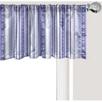 Abakuhaus Gestreept raamvalletje, gordijnvalletje voor keuken en slaapkamer met tunnelzoom, 137 cm x 30 cm, paars