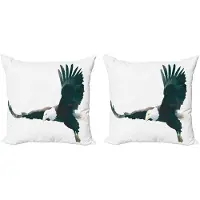 Abakuhaus Adler Kussenhoesenset – 2x60x60 cm – Dubbelzijdig Digitaaldruk – Geel Multicolor