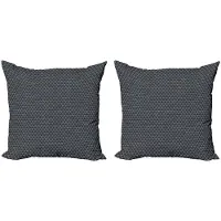 Abakuhaus Kussenhoes Set 2x40x40 – Diagonale Strepen – Grijs