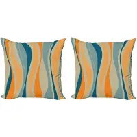 Abakuhaus – Kussenhoezen Set 2x50 cm – Retro Strepen – Dubbelzijdig