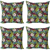 Abakuhaus Kussenhoes Set – 4x40x40 cm – Dubbelzijdig bedrukte Mikrofaser Multicolor