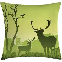 Abakuhaus Groene Kussenhoes – Dubbelzijdig bedrukt – Rits – 60x60 cm