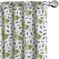 Abakuhaus haas gordijnset – 2x75x225 cm – microvezel – pistachegroen/zwart
