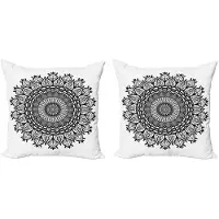 Abakuhaus Lotus Kussenhoes – 2x40x40 cm – Dubbelzijdig digitaal bedrukt