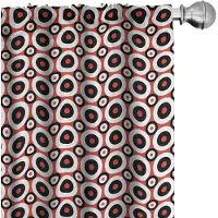 Abakuhaus Voorhangen – Microvezel – Retro Concentric – 2x75x175