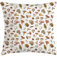 Abakuhaus Wald Kussenhoes – Dubbelzijdig bedrukt 50x50 cm – Kaneel beige en tan, rits, met de hand genaaid