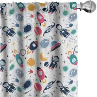 Abakuhaus Raamgordijnen – Ruimteschip Silhouetten – 2x75x175 cm – Multicolor