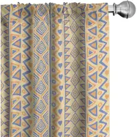 Abakuhaus Gordijnen – 2x75x245 cm – Mikrofaser – Geel/Blauw