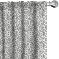 Abakuhaus Geometrische Voorhang – 2x75x225 cm – Microvezel Grijs/Wit