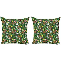 Abakuhaus Kussenhoezen Set – 2x40x40 cm, Dubbelzijdig bedrukt, Multicolor Groen