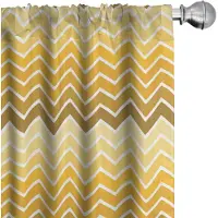 Abakuhaus Winkelgordijnen – Chevron-Ombre – 2-delige set 75x245 cm – Geel