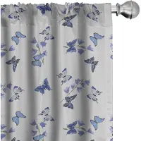 Abakuhaus Vlindergordijnen – 2x75x175 cm – microvezel – halfverduistering – parel multicolor