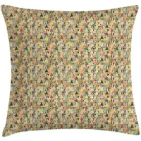 Abakuhaus – Abstracte Driehoek Kussenhoes – 40×40 cm – Beige/Multicolor