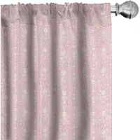 Abakuhaus – Gordijnen – 2-delige set 75x175 cm – Microvezel, halfverduisterend, lichtroze/wit