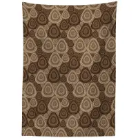 Abakuhaus Tafelkleed – Bruin-ivoren Cirkelpatroon 140x170 cm