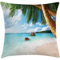 Abakuhaus Strandkussenhoes – Exotische Palm/Oceaan – 45x45 cm – Dubbelzijdig bedrukt – Rits