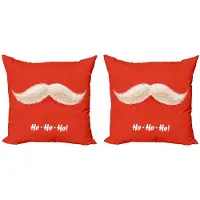 Abakuhaus – Kussenhoes Sint Snorbaard 40x40 cm – Dubbelzijdig Bedrukt – Scharlakenrood Creme
