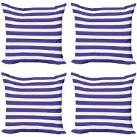 Abakuhaus Gestreepte kussenhoes – 4x40x40 cm – Microvezel – marineblauw/lila