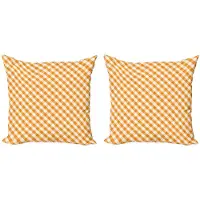 Abakuhaus Kussenhoes – Oranje/Wit 50x50 cm – Dubbelzijdig digitaaldruk – Rits