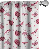 Abakuhaus – Lieveheersbeestjes gordijnen 2x75x225 cm – rood-wit