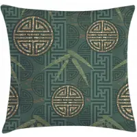 Abakuhaus Kussenhoes – Beidzijdig bedrukt – Rits – 45x45 cm – Teal-Tan